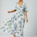 Zibi London - Francine Pleated Long Dress - Blue - 9020111
